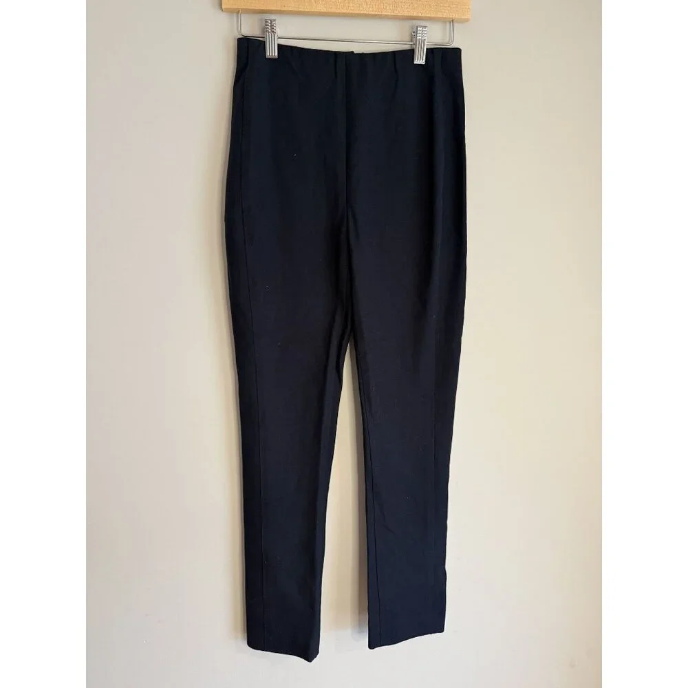 NWT Derek Lam 10 Crosby Cropped Slim Fit Trousers Elasticized Blue Size 0 [jb]